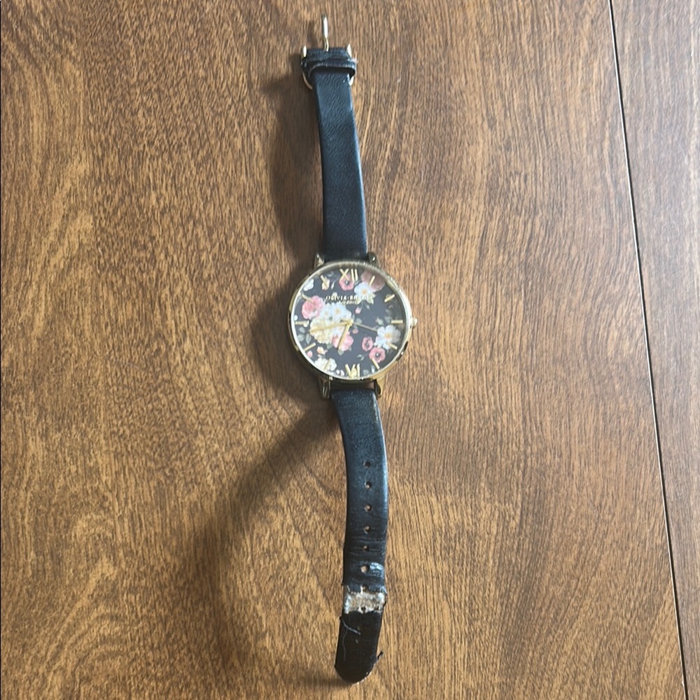 Olivia Burton Floral Black Watch